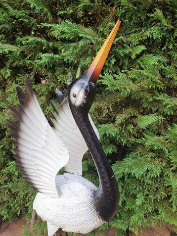 sculptuur, Metalen vogel 107 cm. - 107 cm - Smeedijzer