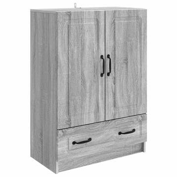 vidaXL Dressoir met lade Grijs sonoma 66 x 34,5 x 92 cm, Huis en Inrichting, Verzenden, Nieuw