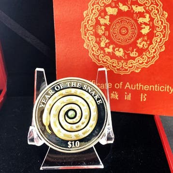 Fidji. Silver Proof 1 oz. - 10 Dollars (Year of the Snake)