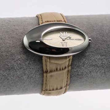 Optima - Swiss Made Watch - OSL119-SL-14 - Beige Strap -, Nieuw