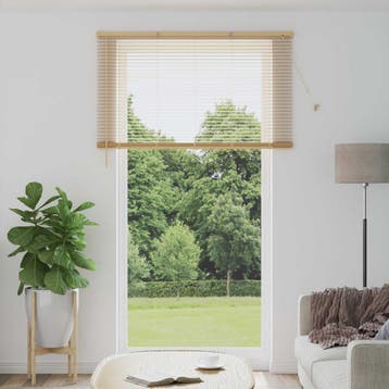 vidaXL Venetiaanse jaloezie Lichtbruin met Patroon 213 x 140, Verzenden