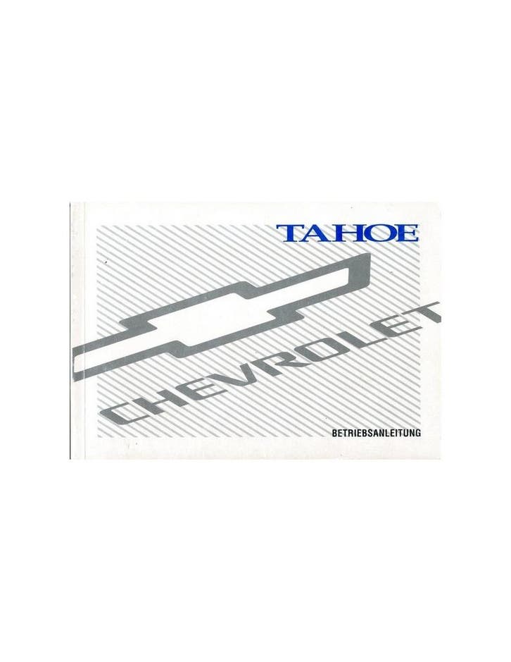1997 CHEVROLET TAHOE INSTRUCTIEBOEKJE DUITS, Auto diversen, Handleidingen en Instructieboekjes, Ophalen of Verzenden