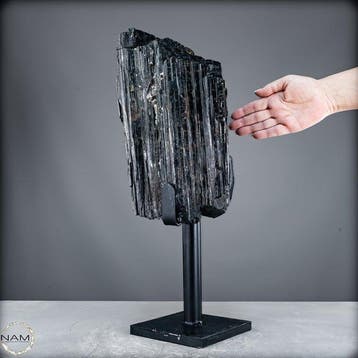 Zwarte toermalijn (Schorl) – monumentaal natuurkristal op, Verzamelen