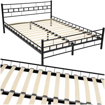 Metalen bed met lattenbodem in modern ontwerp, Huis en Inrichting, Slaapkamer | Bedden, Verzenden, Nieuw