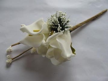 Maatwerk Corsage Calla Roos Creme New Style Pick, Nieuw
