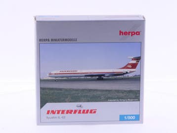 Schaal 1:500 Herpa 514408 Ilyushin IL-62 Reg.Nr. DDR-SEP..., Ophalen of Verzenden, Gebruikt