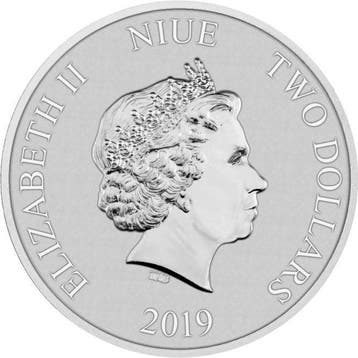 Niue. 2 Dollars 2019 1 oz $2 NZD Niue STAR WARS Darth Vader