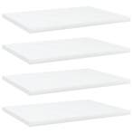 vidaXL Wandschappen 4 st 40x30x1,5 cm bewerkt hout wit, Verzenden, Nieuw