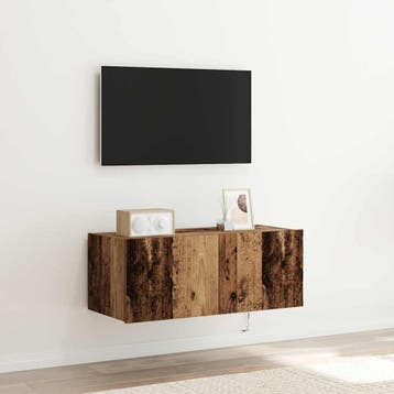 vidaXL TV Wandkast 80 x 35 x 31 cm Oudhout Bewerkt hout, Verzenden, Nieuw