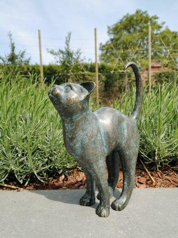 Beeldje - Cute Cat - Brons