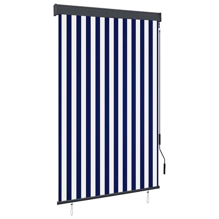 vidaXL Rolgordijn voor buiten 120x250 cm blauw en wit, Huis en Inrichting, Stoffering | Gordijnen en Lamellen, Nieuw, Verzenden