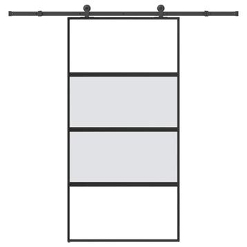 vidaXL Schuifdeur met beslag 102,5x205 cm gehard glas en, Verzenden