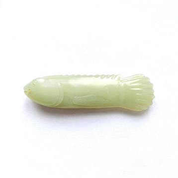Oud Hardsteen (jade?) Arowana Aziatische Koningsvis, Antiek en Kunst