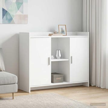 vidaXL Dressoir Wit 98,5 x 33 x 80 cm Bewerkt hout, Verzenden, Nieuw