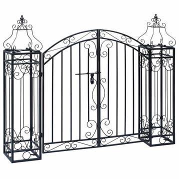 vidaXL Poort decoratief 122x20,5x100 cm smeedijzer, Verzenden, Nieuw