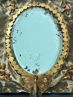 Miroir à main - Laiton, Antiquités & Art