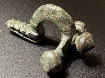 Romain antique Fibule en bronze, romaine classique, Antiquités & Art