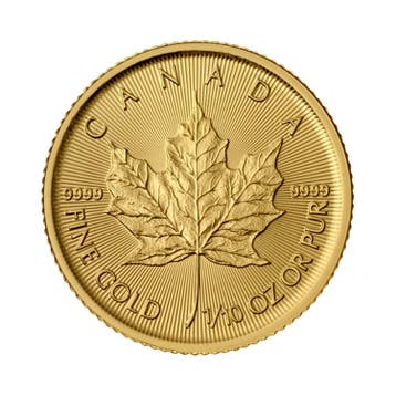 Gouden Maple Leaf munt 1/10 troy ounce
