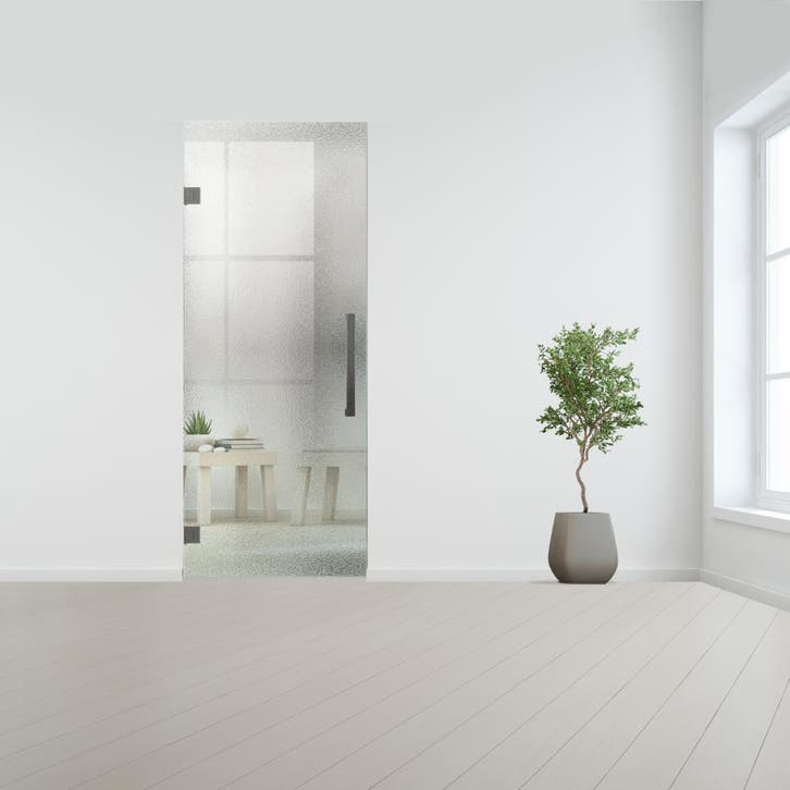 Glazen binnendeur zonder kozijn RVS beslag-Crepi gehard veil, Doe-het-zelf en Bouw, Glas en Ramen, Nieuw, Verzenden