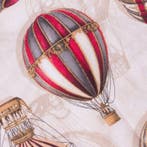 BA147 - Decoratief stof met mongolfieren – Vintage reisstijl