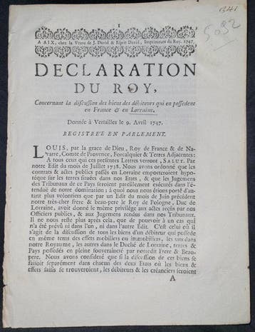 Sous Louis XIV, dit le Roi-Soleil (1643-1715). Louis XVI