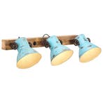 vidaXL Wandlamp 25 W E27 65x25 cm verweerd blauw, Verzenden, Nieuw