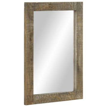 vidaXL Badkamerspiegel 50x2,5x70 cm massief mangohout, Huis en Inrichting, Badkamer | Badkamermeubels, Verzenden, Nieuw