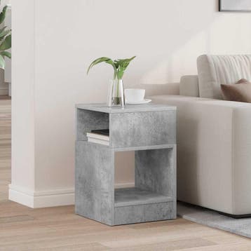 vidaXL Bijzettafel Beton Grijs 30,5 x 30 x 45 cm Bewerkt, Verzenden, Nieuw
