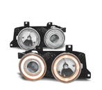 PHARES BMW E34 E32 ANGEL EYES FOND CHROMÉ, Autos : Pièces & Accessoires, Verzenden