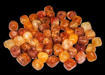 5 kg natuurlijke oranje-goud kwarts getrommelde stenen -