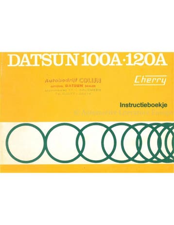 1976 DATSUN 100A | 120A (CHERRY) INSTRUCTIEBOEKJE