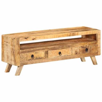 vidaXL Tv-meubel 110x30x40 cm massief mangohout, Verzenden, Nieuw