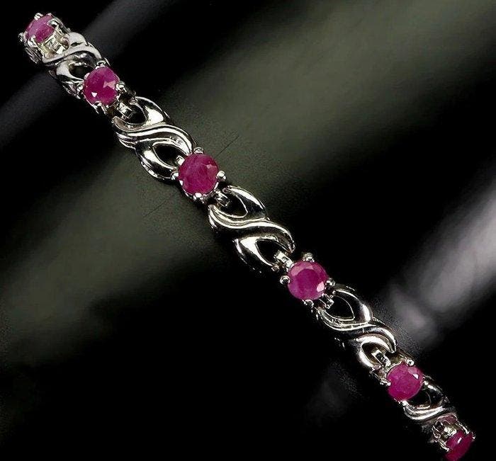 Zonder minimumprijs - Armband Zilver 925, Witgoudverguld -, Handtassen en Accessoires, Armbanden