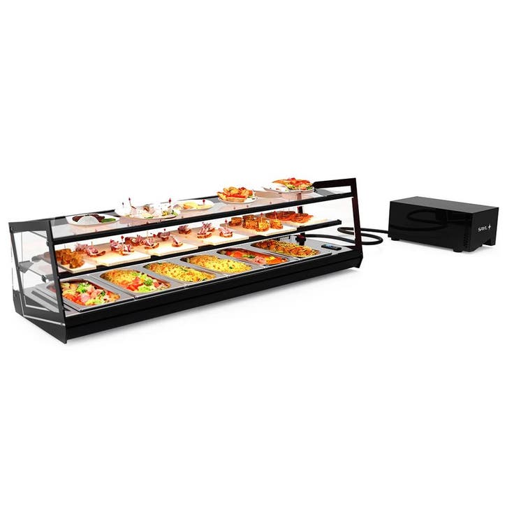 Tapasvitrine | KUBE | Zwart | 6x 1/3 GN | +2°C/+6°C |, Articles professionnels, Horeca | Équipement de cuisine, Envoi
