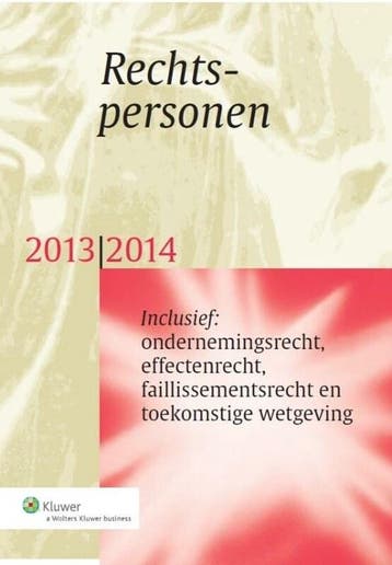 2013/2014 rechtspersonen 2013-2014, Boeken, Verzenden, Nieuw