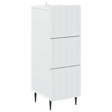 vidaXL Ladekast Wit 33 x 34,5 x 92 cm Bewerkt hout, Verzenden, Nieuw