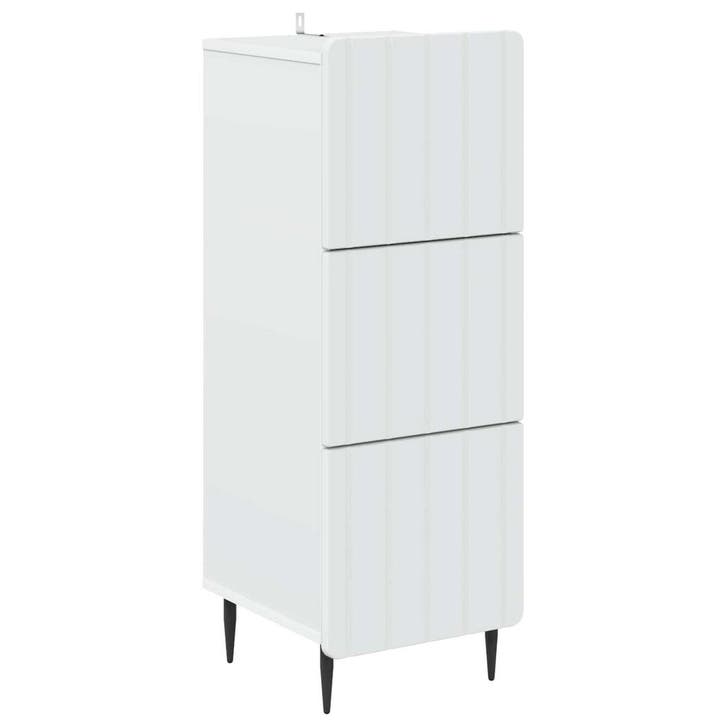 vidaXL Ladekast Wit 33 x 34,5 x 92 cm Bewerkt hout, Huis en Inrichting, Kasten | Overige, Nieuw, Verzenden