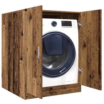 vidaXL Wasmachinekast 70,5x71,5x91,5 cm oud houtkleurig, Verzenden