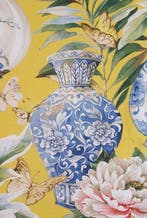 Exclusieve Art Nouveau-stof met oude vazen - 270x280 cm -, Antiquités & Art