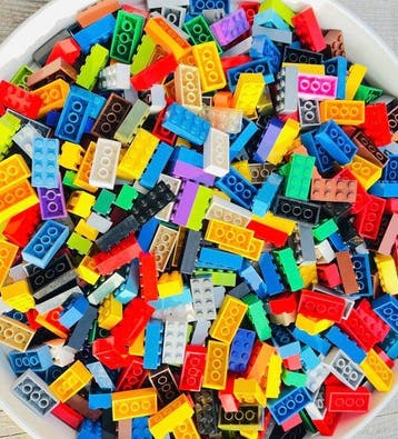 Lego Briques - Lego 2x4 bricks mix all colors 300 stuks, Nieuw
