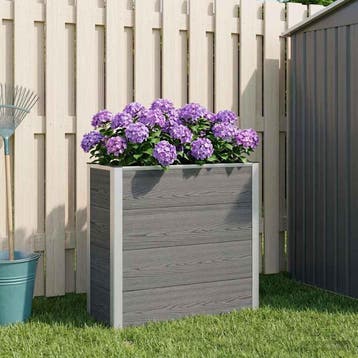 vidaXL Verhoogde plantenbak Grijs 75 x 30 x 82 cm WPC en, Verzenden, Nieuw