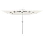 vidaXL Tuinparasol Zand 295 x 295 x 245 cm Polyester en, Verzenden, Nieuw