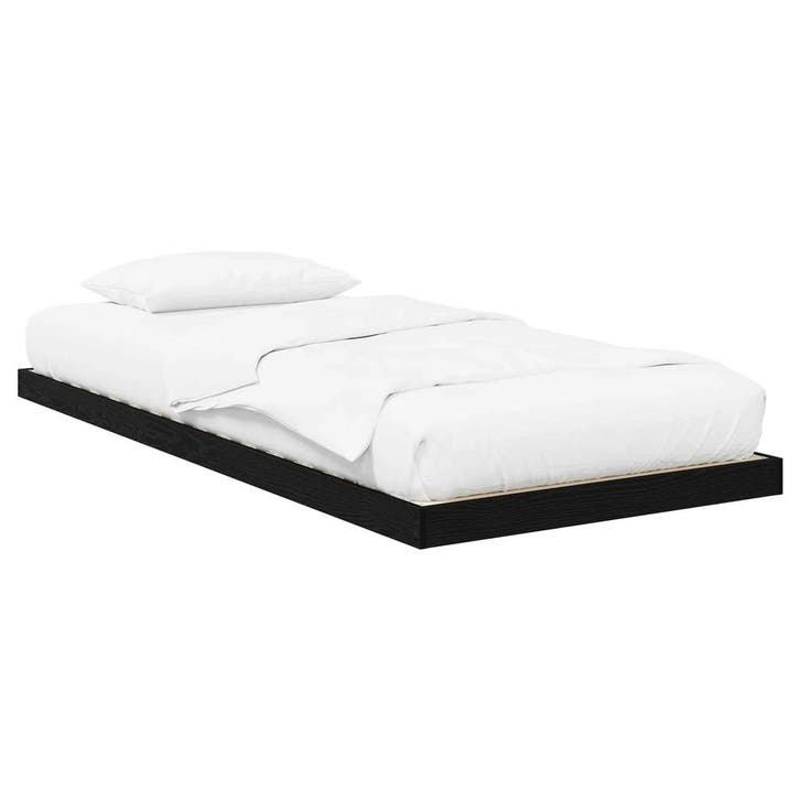 Bedframe 90x200 Zwart Eiken | Retour deal | Snel weg!, Huis en Inrichting, Slaapkamer | Bedden, 90 cm, 200 cm, Zwart, Zo goed als nieuw