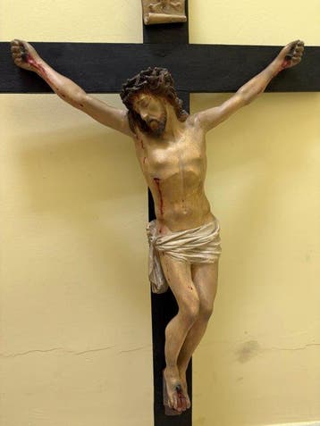 Crucifix - Gips, Hout - 1850-1900 - Gran Cristo crucificado, Antiek en Kunst