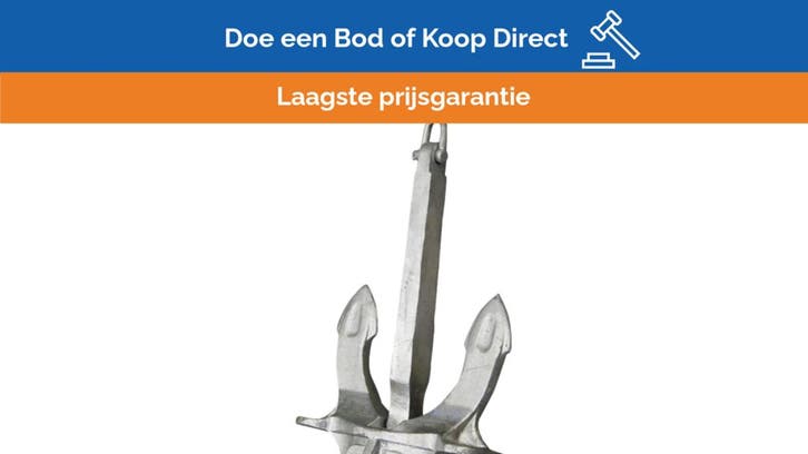 Bieden: Sanguineti Hall anchor 200 KG galvanized, Watersport en Boten, Bootonderdelen, Ophalen of Verzenden
