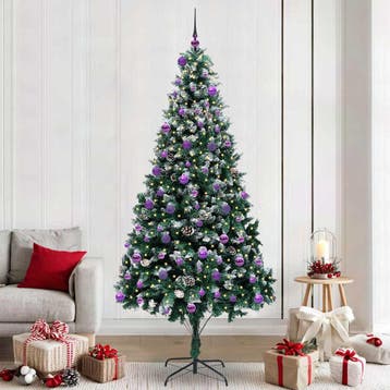 vidaXL Kunstkerstboom Groen 240 cm PVC en Staal en Kunststof, Verzenden, Nieuw