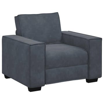 Fluwelen fauteuil donkergrijs | Tweede kansje, OP = OP, Verzenden, Nieuw, 75 tot 100 cm, 75 tot 100 cm