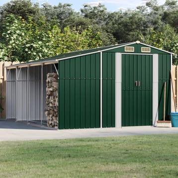 vidaXL Tuinschuur 277x365,5x179 cm gegalvaniseerd staal, Tuin en Terras, Verzenden, Nieuw