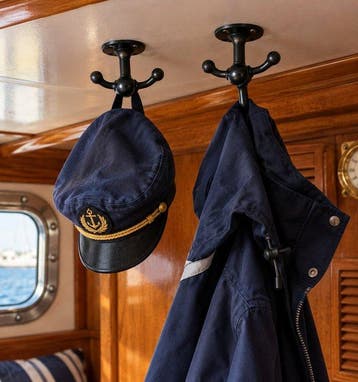 Set kapstokhaken (8) - robuuste scheepshaken zwart 8 stuks