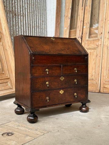 Secrétaire - klepbureau, bureau, secrétaire, bureau - Chêne